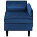 Chaise Longue In Tessuto Velluto Blu Scuro Luiro - Foto miniatura 17