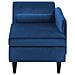 Chaise Longue In Tessuto Velluto Blu Scuro Luiro - Foto miniatura 5
