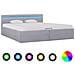 Giroletto con Contenitore e LED Grigio Chiaro Tessuto 180x200cm - Foto miniatura 1