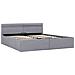 Giroletto con Contenitore e LED Grigio Chiaro Tessuto 180x200cm - Foto miniatura 2