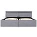 Giroletto con Contenitore e LED Grigio Chiaro Tessuto 180x200cm - Foto miniatura 3
