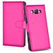 Custodia Compatibile Con Samsung Galaxy A7 2015 In Rosa Vivo - Coperchio Protettiva Con Chiusura Magnetica, Funzione Stand E Tasca Per Le Carte - Foto miniatura 3