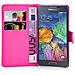 Custodia Compatibile Con Samsung Galaxy A7 2015 In Rosa Vivo - Coperchio Protettiva Con Chiusura Magnetica, Funzione Stand E Tasca Per Le Carte - Foto miniatura 6