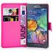 Custodia Compatibile Con Samsung Galaxy A7 2015 In Rosa Vivo - Coperchio Protettiva Con Chiusura Magnetica, Funzione Stand E Tasca Per Le Carte - Foto miniatura 9