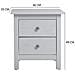 Vs Venta-stock Comodino Betty Con 2 Cassetti Bianco - Foto miniatura 5