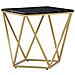 Tavolino Da Caffè Effetto Marmo Nero E Oro Malibu - Foto miniatura 5