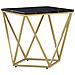 Tavolino Da Caffè Effetto Marmo Nero E Oro Malibu - Foto miniatura 13