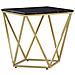 Tavolino Da Caffè Effetto Marmo Nero E Oro Malibu - Foto miniatura 6