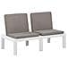 Set Divani Da Giardino Con Cuscini 2 Pz In Plastica Bianco - Foto miniatura 8