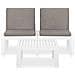 Set Divani Da Giardino Con Cuscini 2 Pz In Plastica Bianco - Foto miniatura 9