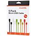 Kit 5pz Cavo Dati E Ricarica Originale Hwl-4016 Microusb Multicolor - Foto miniatura 2