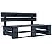 Set di Divani su Pallet 6pz e Cuscini in Pino Impregnato Nero - Foto miniatura 3
