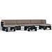 Set di Divani su Pallet 6pz e Cuscini in Pino Impregnato Nero - Foto miniatura 1