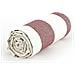Telo Arredo Granfoulard Copritutto Cotone Made Italy Vari Disegni Arredatutto Copriletto Multiuso 2 Piazze Riga Fascia Bordeaux - Foto miniatura 1