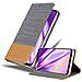 Custodia Compatibile Con Xiaomi Mi Cc9 In Grigio Chiaro Marrone - Coperchio Protettiva Con Chiusura Magnetica, Funzione Stand E Tasca Per Le Carte - Foto miniatura 1