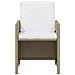 Set Da Pranzo Per Giardino 17pz Con Cuscini In Polyrattan Beige - Foto miniatura 8
