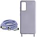 Cover Semirigida Per Samsung Galaxy S20 Fe Cordino Nylon 80 Cm Viola Chiaro - Foto miniatura 4