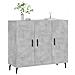 Credenza Grigio Cemento 90x34x80 Cm In Legno Multistrato - Foto miniatura 3