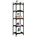 Libreria A 5 Ripiani Rovere Fumo 40x30x154 Cm Legno Multistrato - Foto miniatura 3