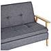 Divano Letto A 3 Posti In Tessuto Grigio Tjorn - Foto miniatura 7