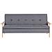 Divano Letto A 3 Posti In Tessuto Grigio Tjorn - Foto miniatura 9