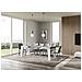 Tavolo Allungabile 90x130/390 Cm Naxy Mix Piano Bianco Frassino - Gambe Noce - Cemento /bianco Frassino - Foto miniatura 3