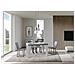 Tavolo Allungabile 90x130/390 Cm Naxy Mix Piano Bianco Frassino - Gambe Noce - Cemento /bianco Frassino - Foto miniatura 4