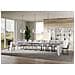 Tavolo Allungabile 90x130/390 Cm Naxy Mix Piano Bianco Frassino - Gambe Noce - Cemento /bianco Frassino - Foto miniatura 6