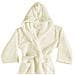 Accappatoio Con Cappuccio In Morbida Spugna Mod. Sophie Tinta Unita Vari Colori M Panna - Foto miniatura 3
