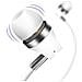 Auricolari Cablati Jack 3,5 Mm Kit Mani Libere Microfono Integrato, Bianco - Foto miniatura 4