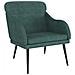 Poltrona Verde Scuro 63x76x80 Cm Velluto - Foto miniatura 2