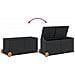 Contenitore Da Giardino Con Ruote Nero 283l In Polyrattan - Foto miniatura 2