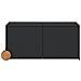 Contenitore Da Giardino Con Ruote Nero 283l In Polyrattan - Foto miniatura 3