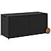 Contenitore Da Giardino Con Ruote Nero 283l In Polyrattan - Foto miniatura 4