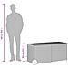 Contenitore Da Giardino Con Ruote Nero 283l In Polyrattan - Foto miniatura 5