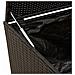 Contenitore Da Giardino Con Ruote Nero 283l In Polyrattan - Foto miniatura 7