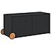 Contenitore Da Giardino Con Ruote Nero 283l In Polyrattan - Foto miniatura 1