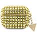 Cover Per Airpods Pro 4g Diamond Con Charm A Triangolo E Strass, Oro - Foto miniatura 1