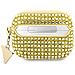 Cover Per Airpods Pro 4g Diamond Con Charm A Triangolo E Strass, Oro - Foto miniatura 2