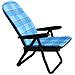 Sedia Sdraio In Acciaio Con Schienale Reclinabile E Poggiapiedi A Scomparsa Torino - Blue - Foto miniatura 1