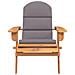 Sedia Adirondack Da Giardino Con Cuscini Legno Massello Acacia - Foto miniatura 2