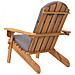 Sedia Adirondack Da Giardino Con Cuscini Legno Massello Acacia - Foto miniatura 4
