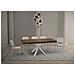 Tavolo Allungabile 90x90/194 Cm Clerk Premium Piano Noce - Gambe Bianche - Foto miniatura 2