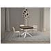 Tavolo Allungabile 90x90/194 Cm Clerk Premium Piano Noce - Gambe Bianche - Foto miniatura 3