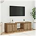 Mobile Porta TV con LED Artigianale 120x30x36 cm Multistrato - Foto miniatura 2