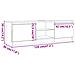 Mobile Porta TV con LED Artigianale 120x30x36 cm Multistrato - Foto miniatura 7
