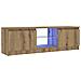 Mobile Porta TV con LED Artigianale 120x30x36 cm Multistrato - Foto miniatura 9