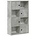 Libreria Grigio Cemento 60x24x101,5 Cm In Legno Multistrato - Foto miniatura 2