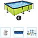 Piscina Fuori Terra - Rettangolo - 220x150x65 Cm - Groen - Include Accessori Coordinati Cb63 - Foto miniatura 1