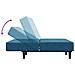 Divano Letto 2 Posti con Poggiapiedi Blu in Velluto - Foto miniatura 6